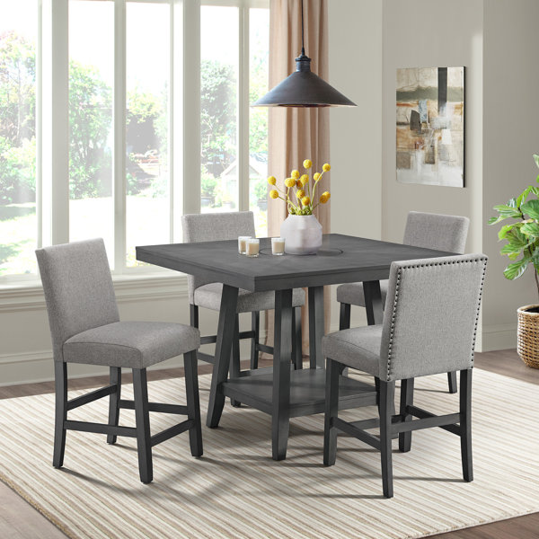 Picket House Furnishings Hester Counter Height Dining Set In Grey-Table ...
